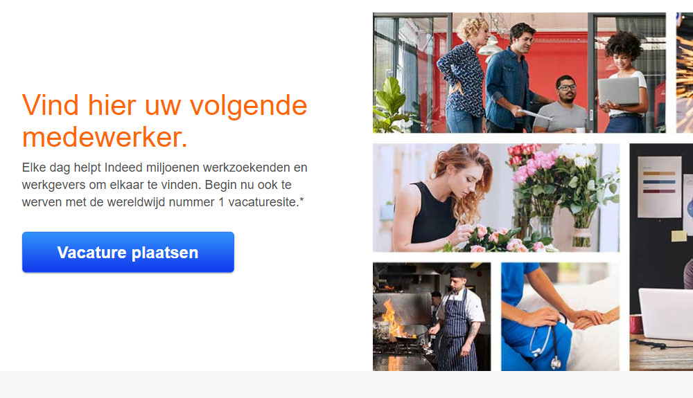 Gratis vacature plaatsen op Indeed